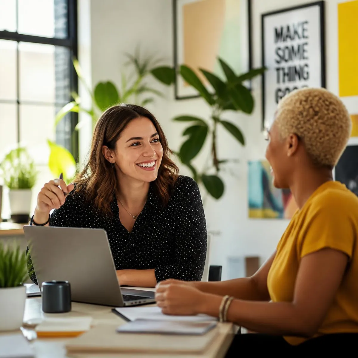 PeoplePro specialists reviewing client reports together